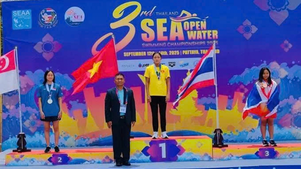 One more gold medal for Vietnam at SEA Open Water Swimming Championships 2025